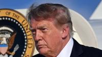 President Trump Debuts Darker, Tousled Hairdo in New Jersey