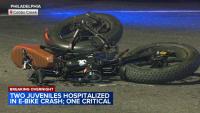 2 juveniles hospitalized after e-bike crash in Philadelphia's Cobbs Creek section
