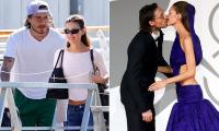 Brooklyn Beckham and wife Nicola Peltz beam as they make low-key departure from Venice Film Festival after loved-up red carpet appearance
