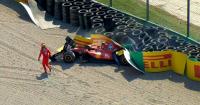 Italian Grand Prix red flagged after Charles Leclerc walks away from high-speed crash