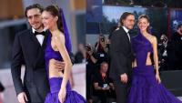 Nicola Peltz is a Real-Life Princess in a Purple Balenciaga Gown at the Kinéo Awards Red Carpet at the Venice Film Festival with Brooklyn Beckham