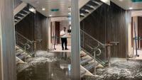 Broken Pipe Leads to Accidental Waterfall on Royal Caribbean Ship
