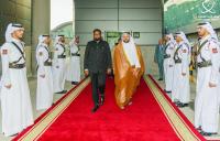 Guyana's president arrives in Doha