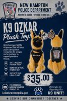 Sunday (Sept. 27) Fundraiser Supports New Hampton Police K9 Unit