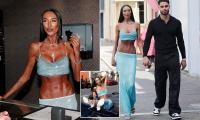Australian influencer with tanning addiction turns heads in a revealing mermaid outfit as she pulls up in a Corvette to go engagement ring shopping with her boyfriend