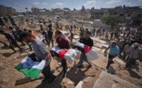 Gaza Holds Funeral For 100 Palestinians, Including 60 Children, Recovered From Rubble