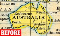 Australia gets a new shape in world map - as debate erupts over controversial changes