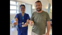 Cardiac arrest survivor is first UHCW patient to receive innovative heart treatment