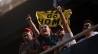 Valencia fans protest Lim ownership