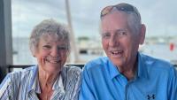 Hospital staff celebrate couple's 65th anniversary