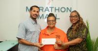 Marathon Mall and Big J's Towing Company make a donation to Stapledon School