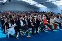 The National Leader of the Turkmen people participated to the World Equestrian Games and the Akhal-Teke horse beauty competition
