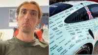 British racing driver reveals rude names fans tried to print on his car after charging them £10 a pop in genius plan