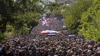 Thousands attend Bosnian Serb war criminal's funeral