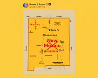 Trump wants to change New Mexico state name to New America
