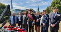 The Falklands pay tribute in London to the merchant seafarers who served in 1982