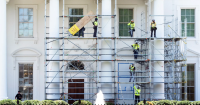 Construction worker injured at White House while removing scaffolding