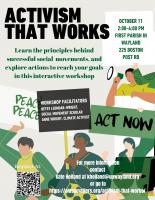 “Activism that Works” — October 11