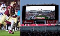 College football showdown descends into chaos after stadium suffers total power outage... before teams kick off without scoreboard or referee mics