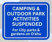 City suspending all permitted camping and outdoor park activities