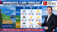 Minnesota Forecast Starts Wet Tuesday, Turns Cooler and Brighter Midweek