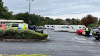 Travellers set up on B&Q car park in Wednesbury as police called to scene