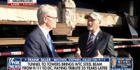 World Trade Center steel beam arrives at the White House for 9/11 tribute