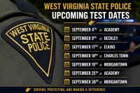 West Virginia State Police hosting 79th Cadet Class testing on September 9 in Beckley