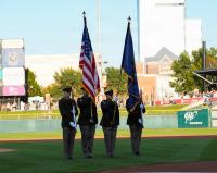Indiana National Guard participates in opening ceremony at Indianapolis Indians game [Image 1 of 3]