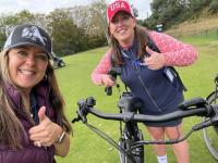 It a pro golf first, thousdands of fans expected to ride bikes to Solheim Cup, so we gave it the ol’ Dutch try