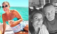 Coleen Rooney sips wine while posing in a strapless bikini as Wayne shows off his new nose job in snaps from their family summer break