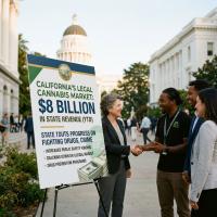 California’s Legal Cannabis Market Hits $8 Billion as State Touts Progress on Fighting Drugs, Crime