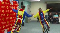 Ringling Hype Crew visits Blank Children's Hospital in Des Moines