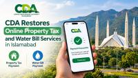 CDA Restores Online Property Tax and Water Bill Services in Islamabad