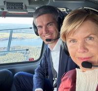 Dutch Foreign Minister gets a bird's eye view of Latvia's eastern border