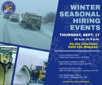 INDOT Southeast to host winter seasonal hiring events Sept. 17