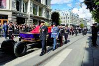 With large crowds attending, Norway lays King Harald