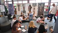 Tours of traveling Anne Frank exhibit led by Paw Paw Middle School students