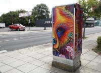 Artists transform downtown Medford’s traffic signal boxes