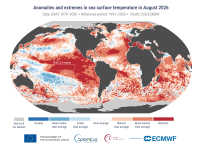 Copernicus: August was the world’s joint hottest month on record, pushing global temperatures back above 1.5°C above pre-industrial levels