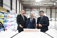 President Ilham Aliyev attended opening of paper and hygiene products manufacturing facility in Garadagh district [PHOTOS]