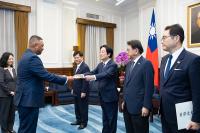 President Lai receives credentials from new Palau Ambassador Gaafar J. Uherbelau