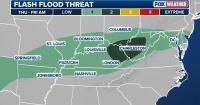 Damaging winds and flash flooding threat push into DC, Maryland, and Virginia