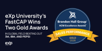 eXp University’s FastCAP Wins Two Gold Awards in Global Field Beating Out 3M, IBM, and Pepsi