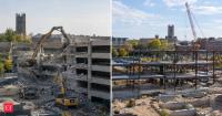 In 2021, UMass Chan dismantled part of its First Road garage for a new research building; 8,445 tons of steel and concrete were reclaimed, 99% by weight