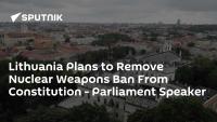 Lithuania Plans to Remove Nuclear Weapons Ban From Constitution - Parliament Speaker
