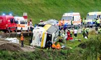 Five killed and 40 injured as Dutch tour bus overturns in Swiss Alps
