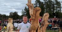 Cheshire sculptor breaks auction record with chainsaw carved red kites