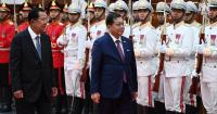 Samdech Techo Welcomes Myanmar President for State Visit