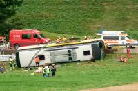 Dutch tour bus overturns in Switzerland, several people dead, police say
